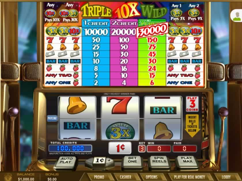 triple 10x wild screen